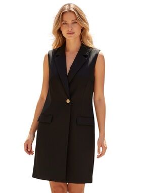 SPANX Black The Perfect Vest Sleeveless Dress Size 2X